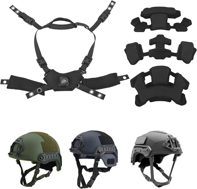 Bewinner Helmet Dial Suspension System Chin Strap, Tactical Airsoft Helmet Chin Strap, Hunting Advanced Fast Helmet Replacement Accessory for Outdoor - Image 1